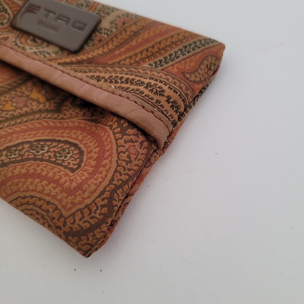 Etro Profumi Paisley Brown Mini Small Wallet Pouch Retro Vintage - Picture 6 of 6